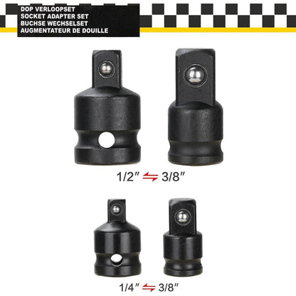Stecknuss-Adapter Set 3-teilig mit Winkeladapter