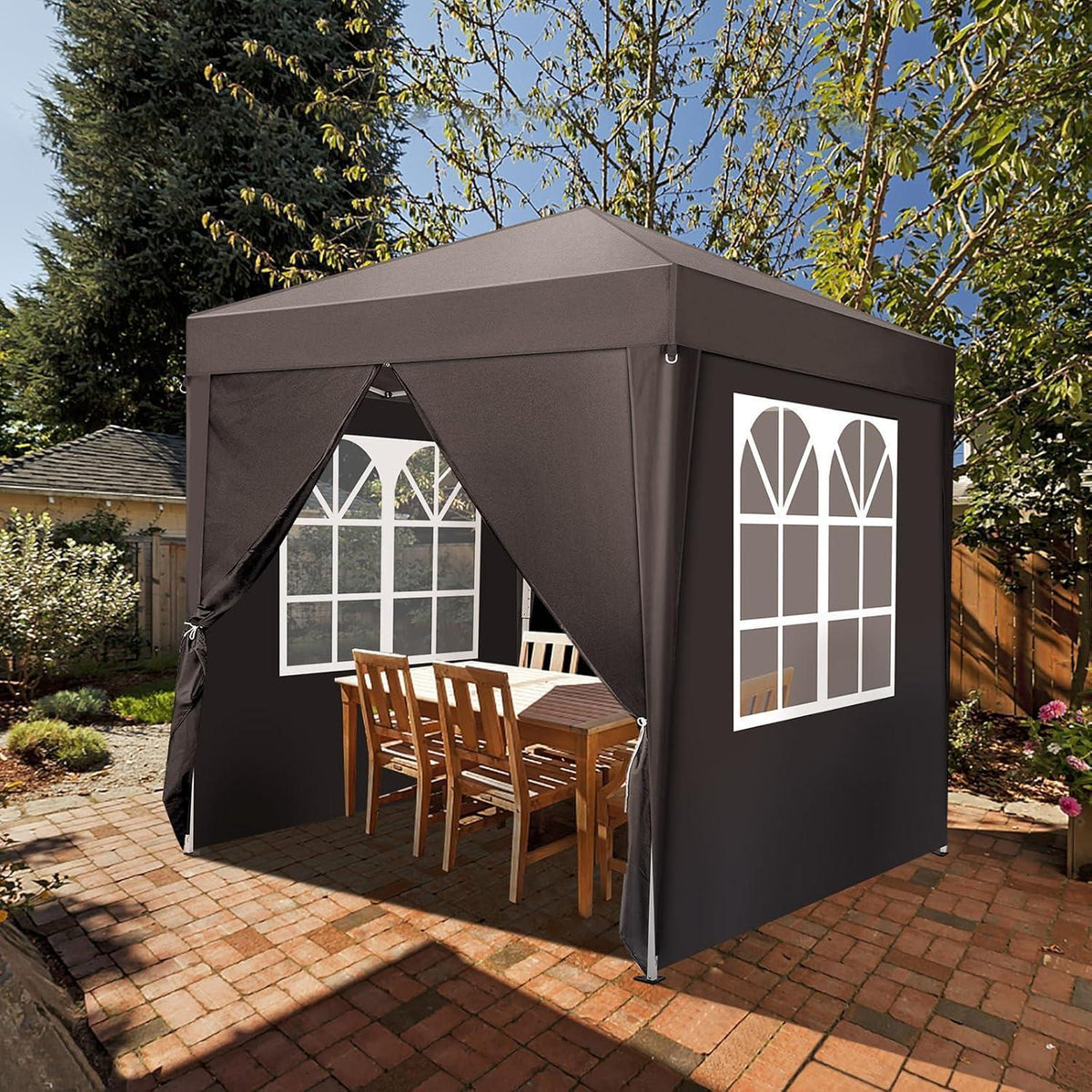 2x2m Faltpavillon mit Seitenteilen – Winddicht & UV-Schutz