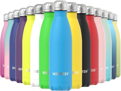 WATERSY Trinkflasche Edelstahl 500 ml Thermosflasche Kinder BPA-Frei Kalt Warm