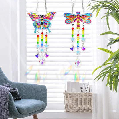 5er Set Diamond Painting Windspiel für Kinder 6-10 Jahre - Sonnenfänger