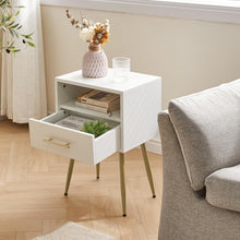 Nachttisch Mid-Century Modern mit Beinen und 2 Etagen