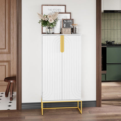 Wohnzimmerschrank mit Regalen – Weißer Küchenvorratsschrank