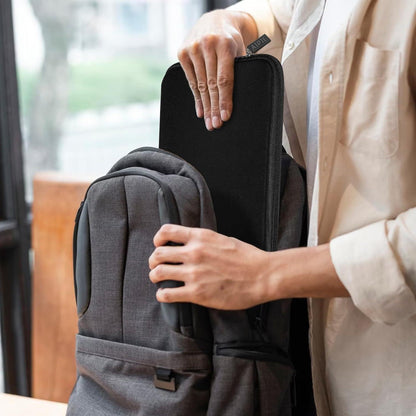 Neopren Laptop Tasche 17 17,3 Zoll Hülle Handtasche Schwarz 41x30,5 cm