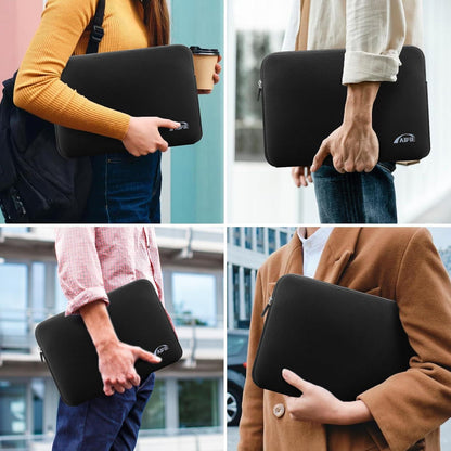 Laptop Tasche 17 17,3 Zoll Hülle Handtasche Schwarz Horizontale Länge