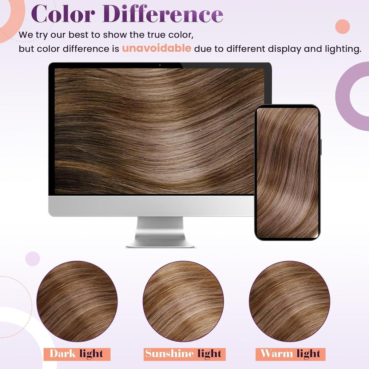 Ombre Braun Echthaar Haarverlängerung mit Draht – 35cm