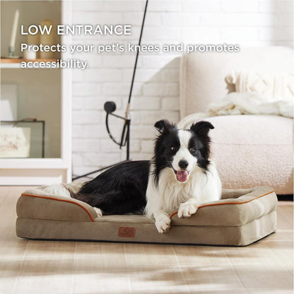 Orthopädisches Hundebett L 89x63cm Haselnussbraun