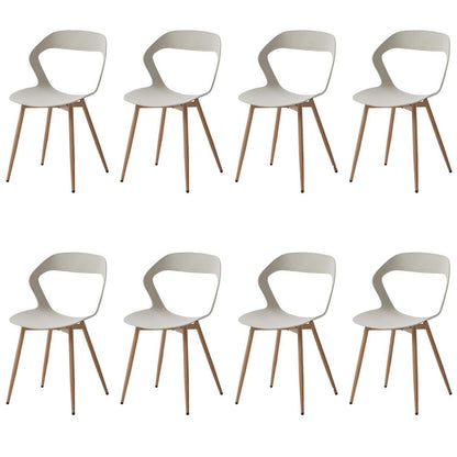 Moderner Esszimmerstuhl 8er-Set – Beige & Natürliche Farbe