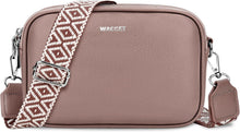 WACCET Umhängetasche Damen PU Leder Crossbody Bag Verstellbarer