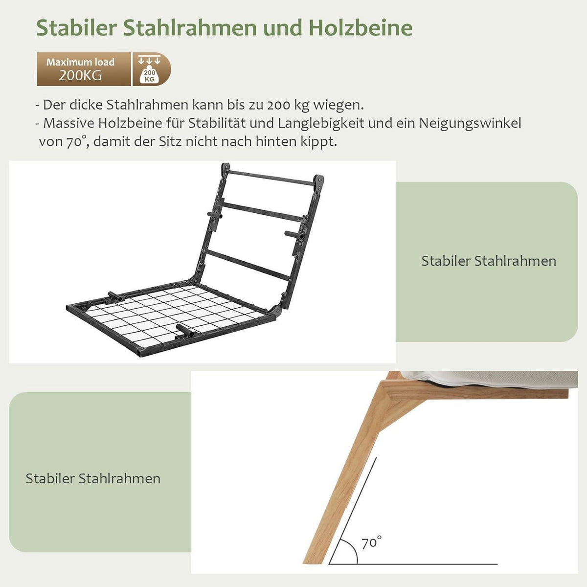 Relaxsessel mit Liegefunktion & Hocker – Bequemer Fernsehsessel Creme