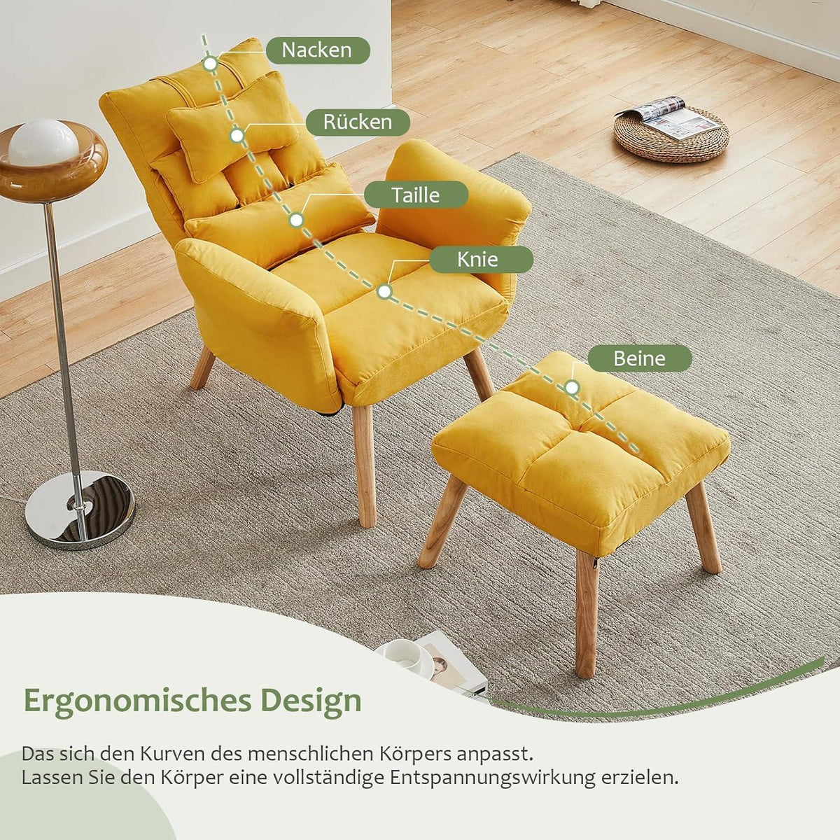 Relaxsessel mit Liegefunktion & Hocker – Bequemer Fernsehsessel