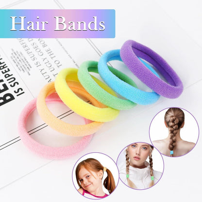 30 Stück Haargummi Damen 4 cm Bunt Baumwolle Ohne Metall