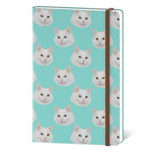 Liniertes Notizbuch Hardcover A5 – Weiße Katze