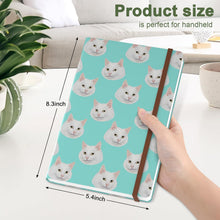 Liniertes Notizbuch Hardcover A5 – Weiße Katze
