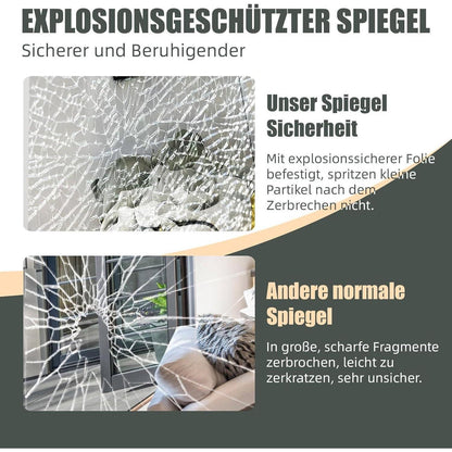 Ganzkörperspiegel Bogenförmig 180x80cm Gold | Stand- & Wandspiegel
