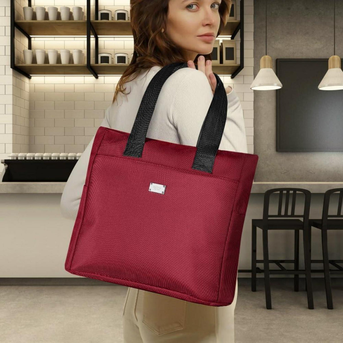 Damen Umhängetasche Nylon Handtasche Reißverschluss Große Kapazität