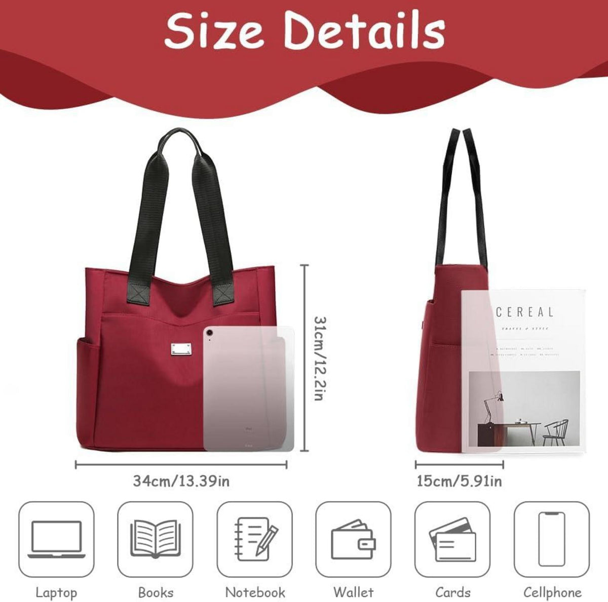 Damen Umhängetasche Nylon Handtasche Schultertasche Groß Wasserdicht