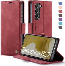 Samsung Galaxy S22 Handyhülle 5G Premium PU Leder Klapphülle RFID