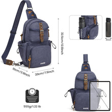 Canvas Brusttasche Herren Blau | Stylische Retro Umhängetasche für Reise & Alltag