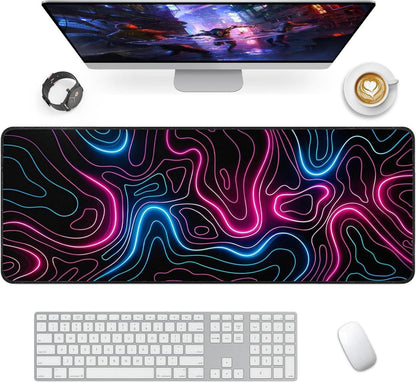 Großes Gaming Mauspad 80x30cm Rutschfeste Unterlage für PC & Laptop