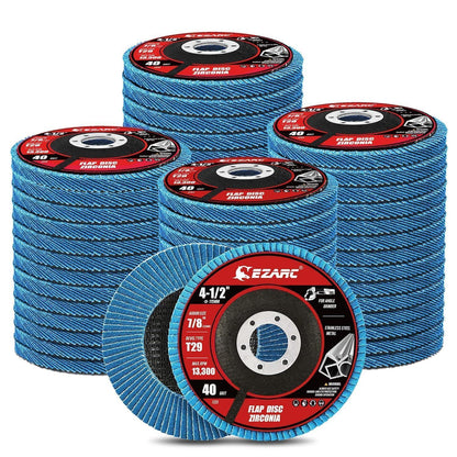 Fächerscheiben 115mm Körnung 40, 50 Stück für Metall & Holz