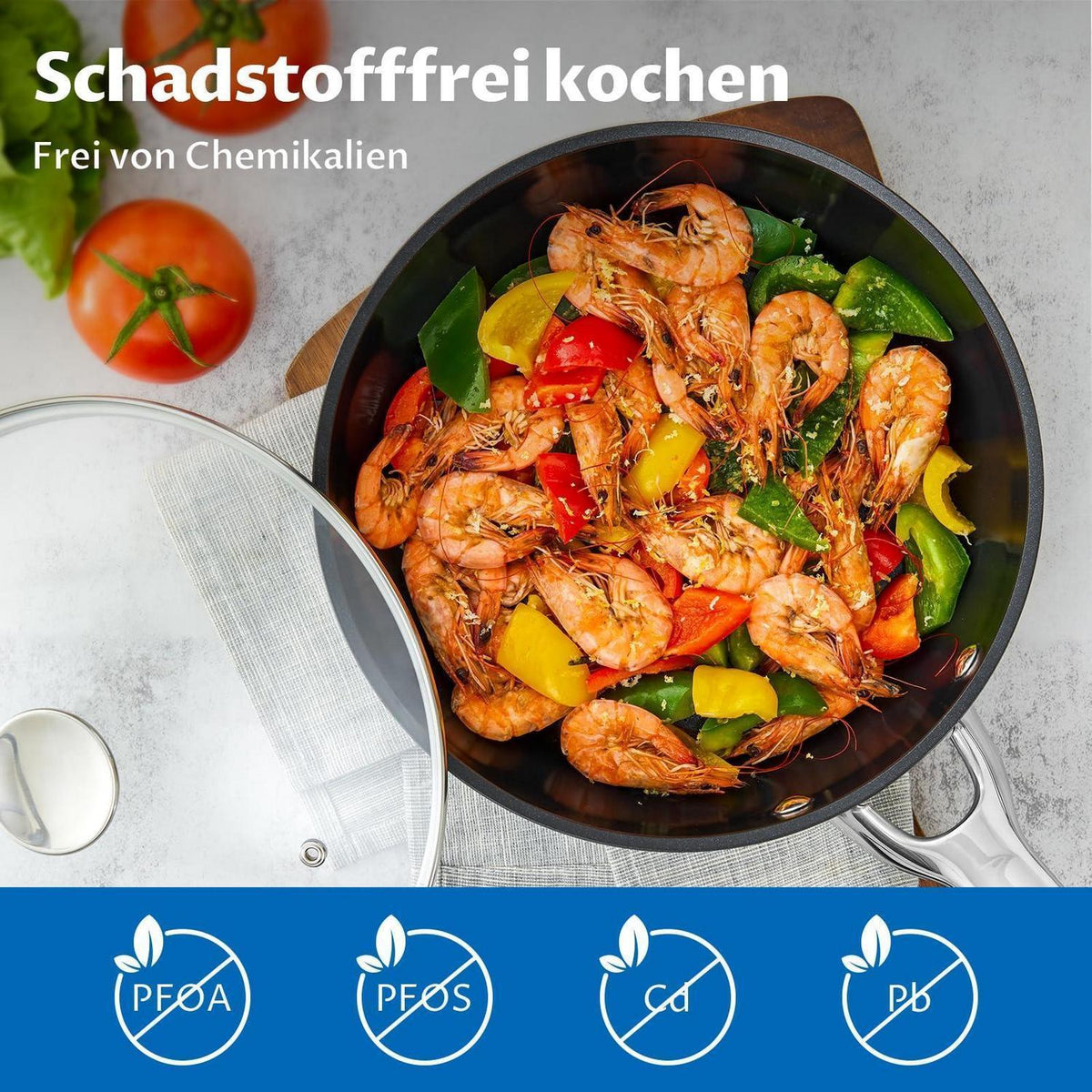 15-tlg. Induktions Töpfe Set mit Keramik-Antihaftbeschichtung