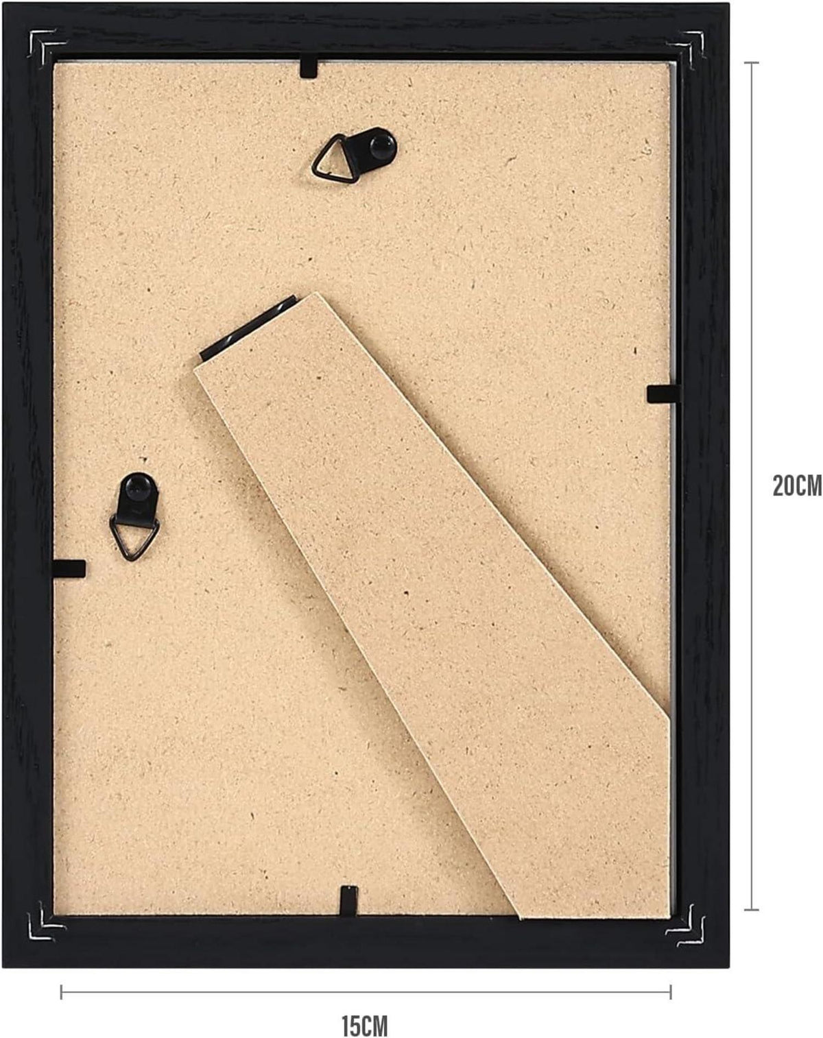 Spotjoy Bilderrahmen 15x20 cm Schwarz 3er Set Fotorahmen mit Passepartout und Acrylglas