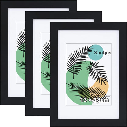 Bilderrahmen Set 13x18cm 3er Schwarz Fotorahmen Posterrahmen