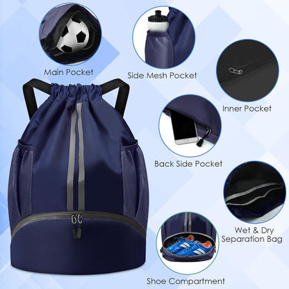 Turnbeutel Fußballtasche Rucksack Kordelzug Tunnelzug Wasserfest