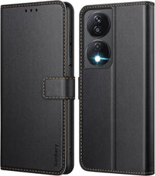 Handyhülle für Honor X7b Premium Leder Klapphülle Schwarz