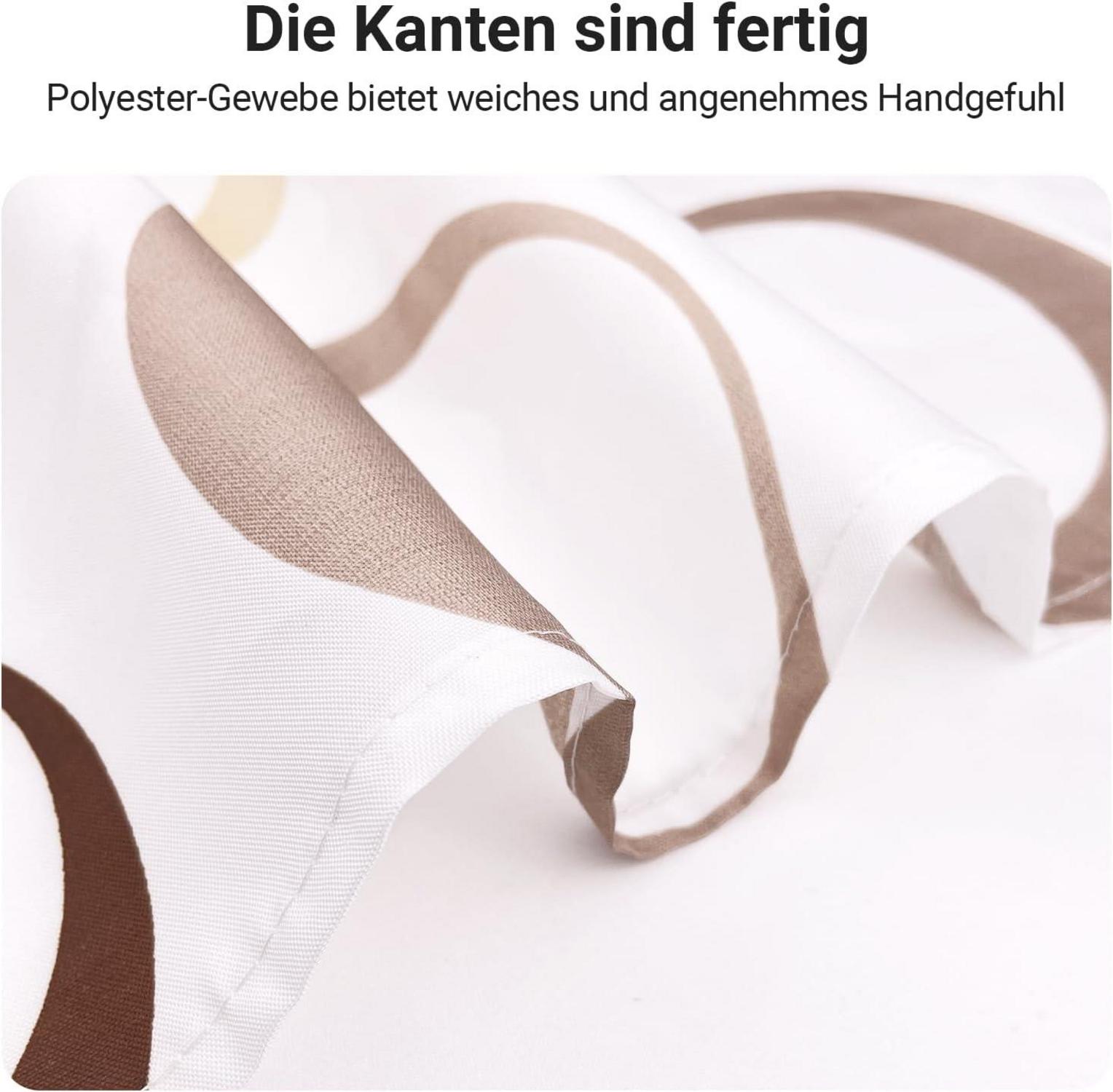 Duschvorhang 120x200cm Kamelfarbe Kreis Polyester Wasserabweisend