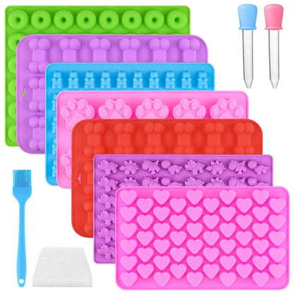 Backmatten für Hundeleckerli – 9er Set mit Bürste