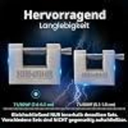 Edelstahl Vorhängeschloss 80mm - 2er Pack, Gleichschließend