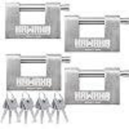Edelstahl Vorhängeschloss 80mm - 4er Set, Gleicher Schlüssel