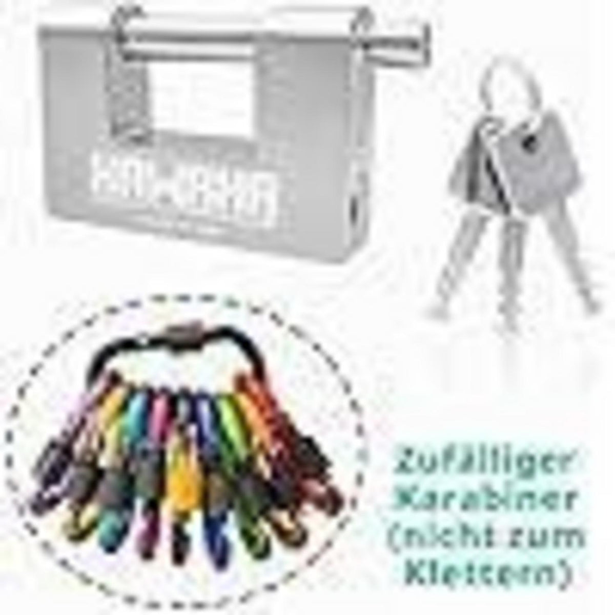 Edelstahl Vorhängeschloss 80mm - 4er Set, Gleicher Schlüssel