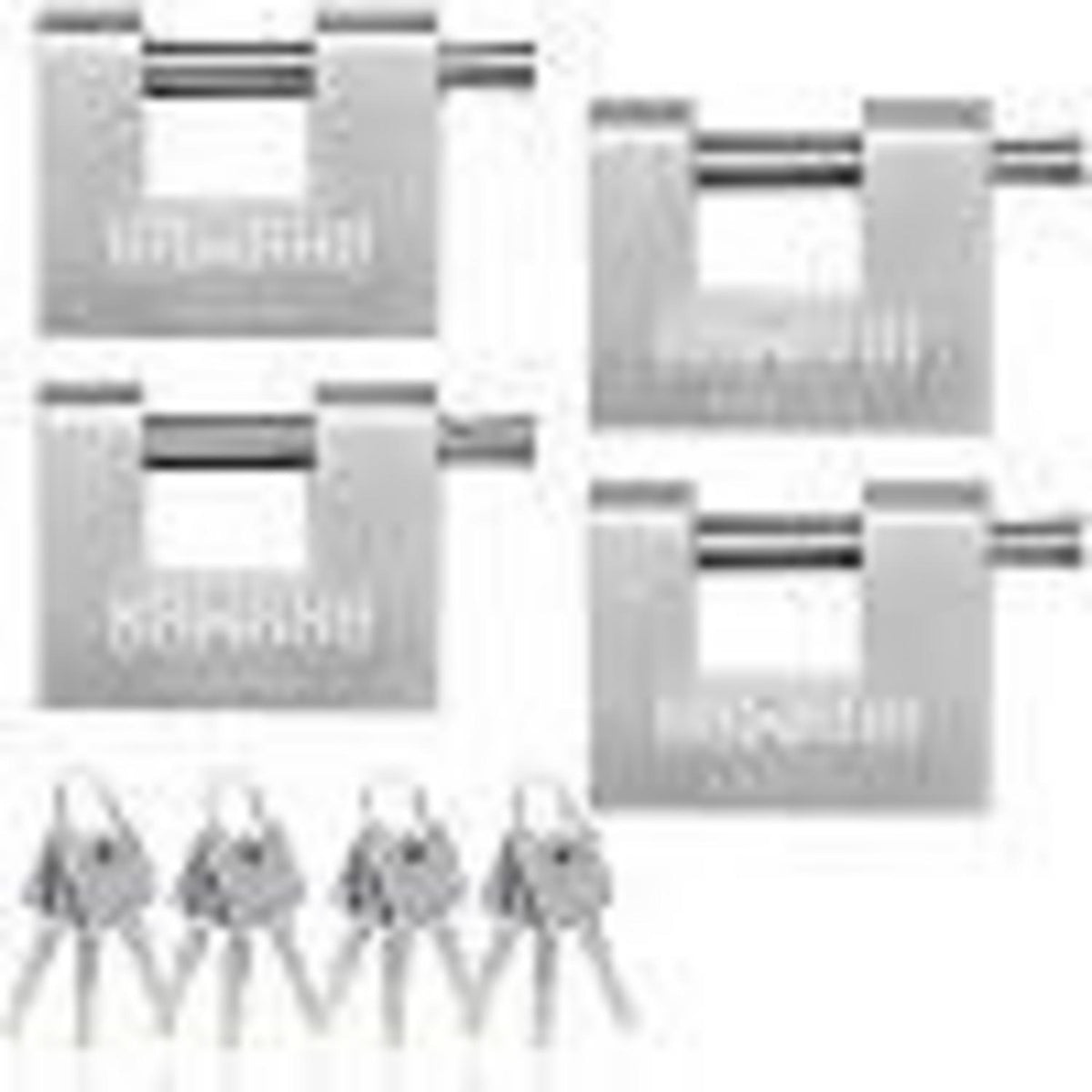 Edelstahl Vorhängeschloss 60mm - 4er Set - Gleichschließend