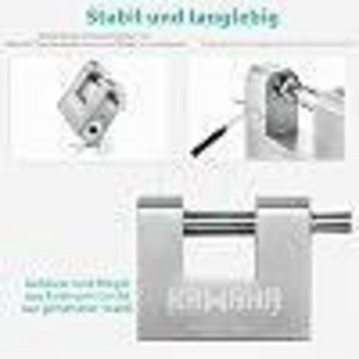 Edelstahl Vorhängeschloss 60mm - 4er Set - Gleichschließend