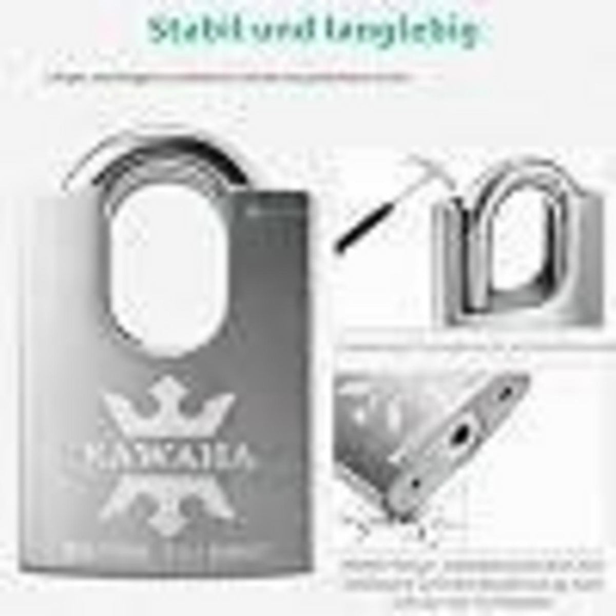 Edelstahl Vorhängeschloss 60mm - 2er Pack, Gleichschließend