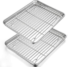 Herogo Edelstahl Backblech mit Kuchengitter Set