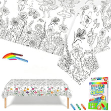 Riesige Ausmaltischdecke Kinder mit 18 Stiften – Schmetterling