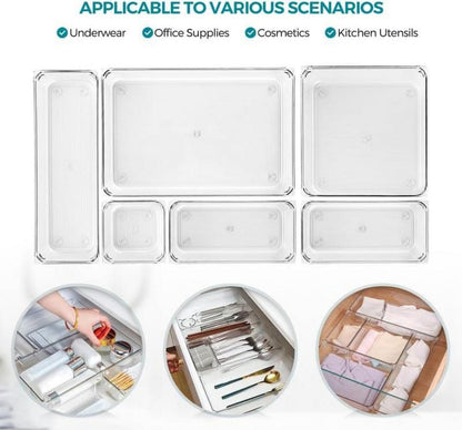 Acryl Schubladen Organizer 5tlg. - Make-up Schmuck Küche Büro Organisation