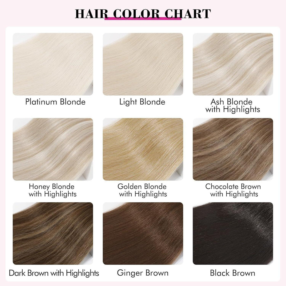Clip-in Haarverlängerung Aschbraun mit Platinblond 61cm