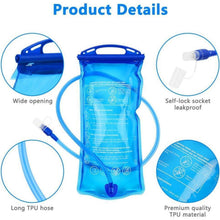 Trinkblase 2L für Rucksack, BPA-frei, auslaufsicher, Blau