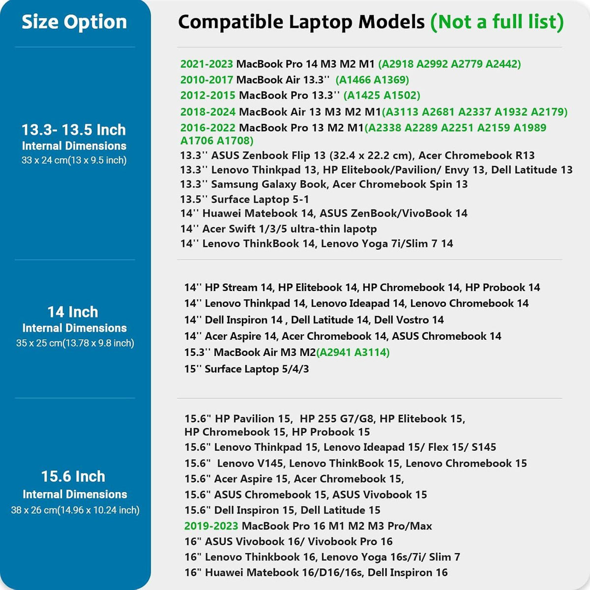 Laptophülle Schutzhülle Tasche 15,6 Zoll Acer Asus Dell Lenovo HP Schwarz