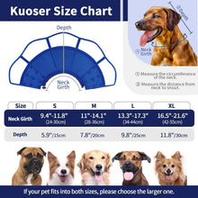 Kuoser Haustier Halskrause Hund Weich Blau M op Schutzkragen