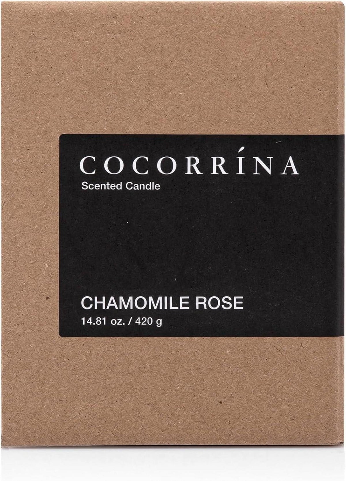 Cocorrína Candle Duftkerze Kamille Rose 46h Sojawachs natürliche Kerze 420g