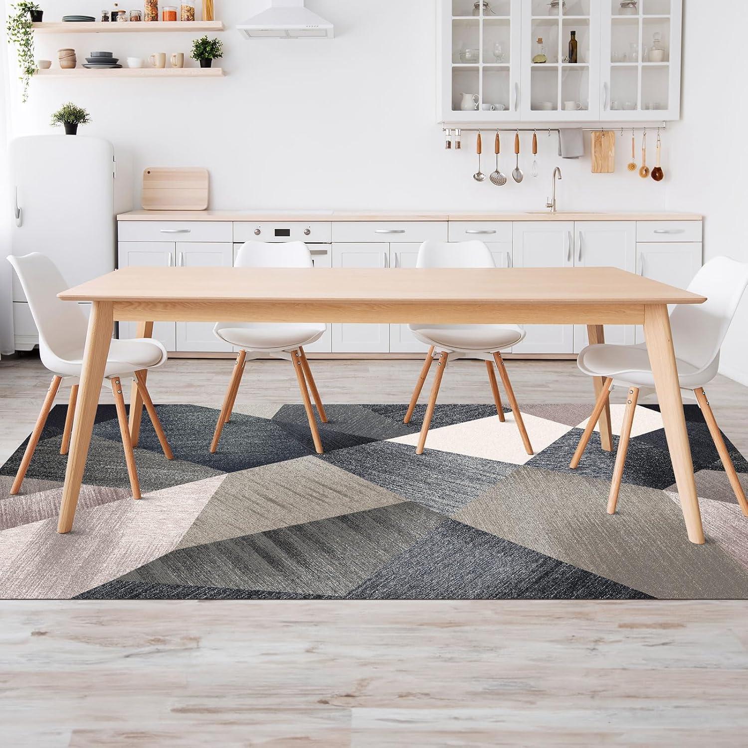 Moderner Wohnzimmer Teppich Waschbar Kurzflor rutschfest Esszimmer