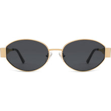 Retro Sonnenbrille Damen Herren Oval UV400 Schutz Grau