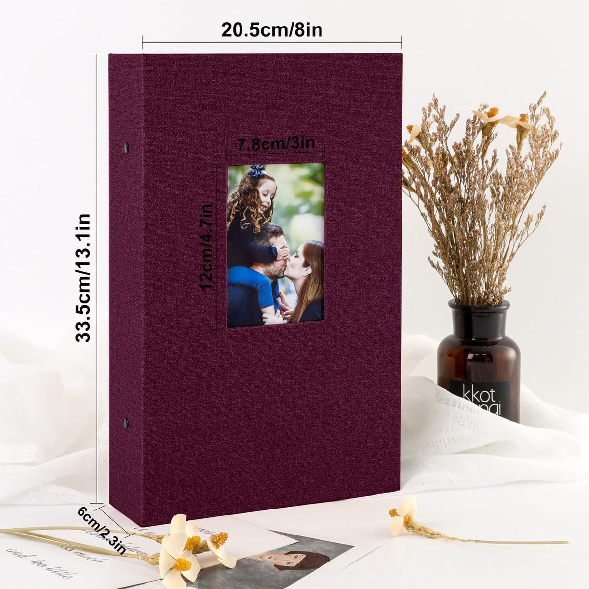 Fotobuch Leinen 300 Taschen 10x15 violett für