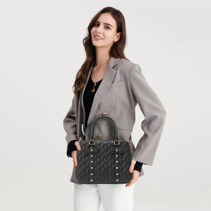 Damen Handtasche Miss Lulu Designer Henkeltasche Schultertasche PU-Leder