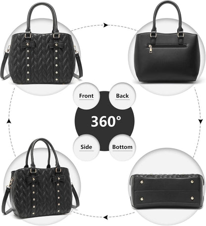 Damen Handtasche Miss Lulu Designer Henkeltasche Schultertasche PU-Leder